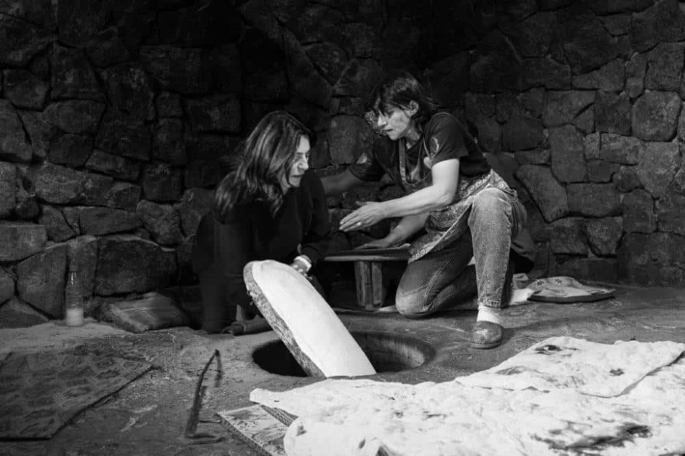 lavash making in Armenian village