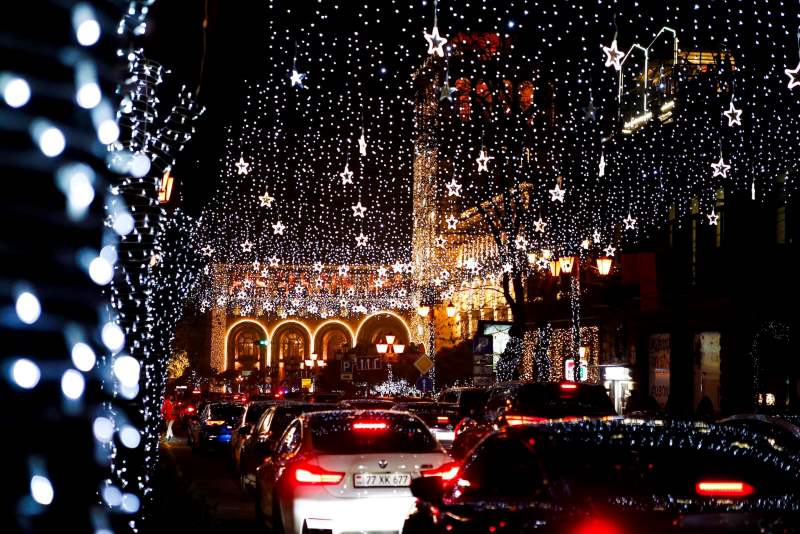 decorated Yerevan streets