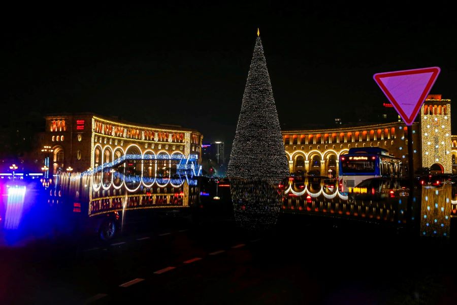 Republic Square lights